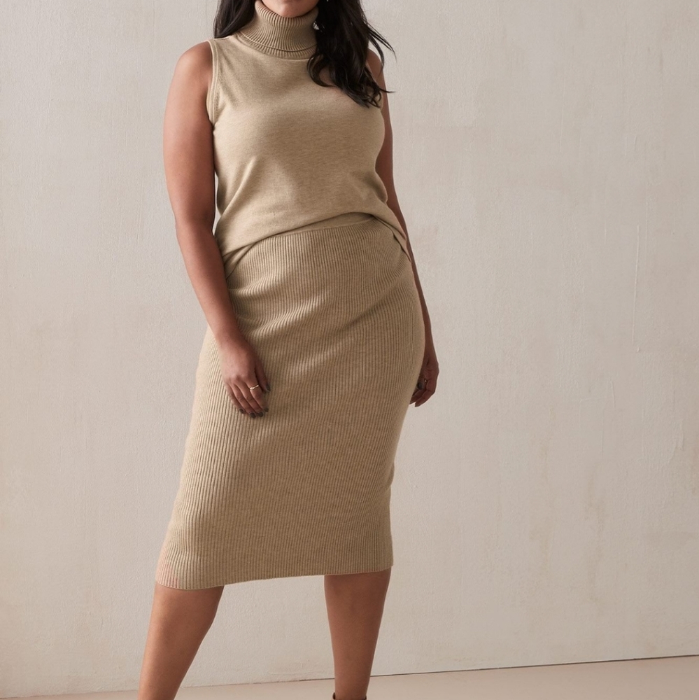 Plus 2X Elegant Knit 2 Piece Outfit